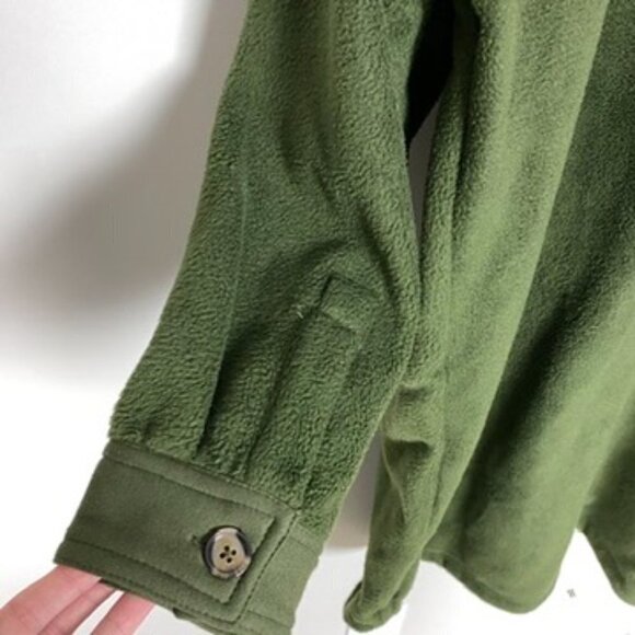Blank NYC Long Fleece Shacket Jacket Green Womens 2X - Picture 8 of 8